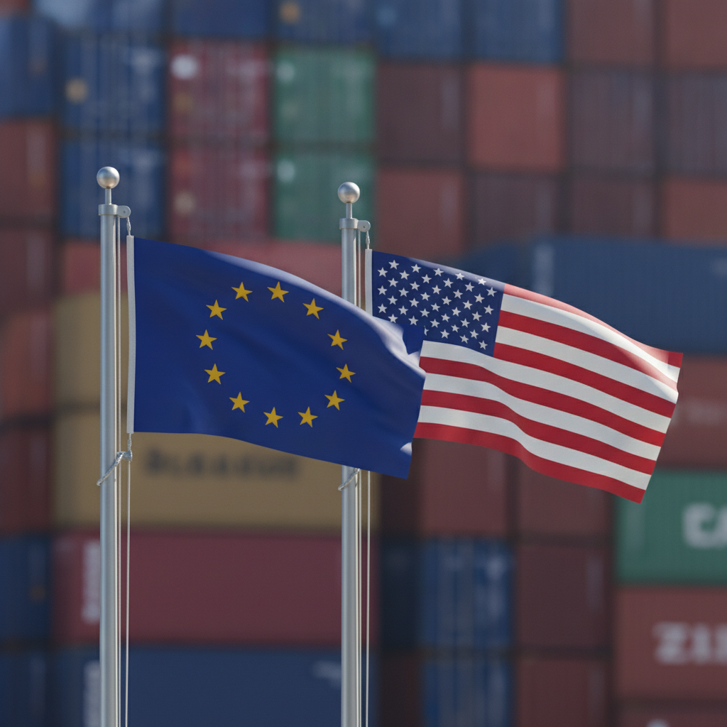 L'accord commercial UE-États-Unis est entré en vigueur le 1er juillet : taux douanier plafonné à 15% pour les marchandises européennes vers les USA