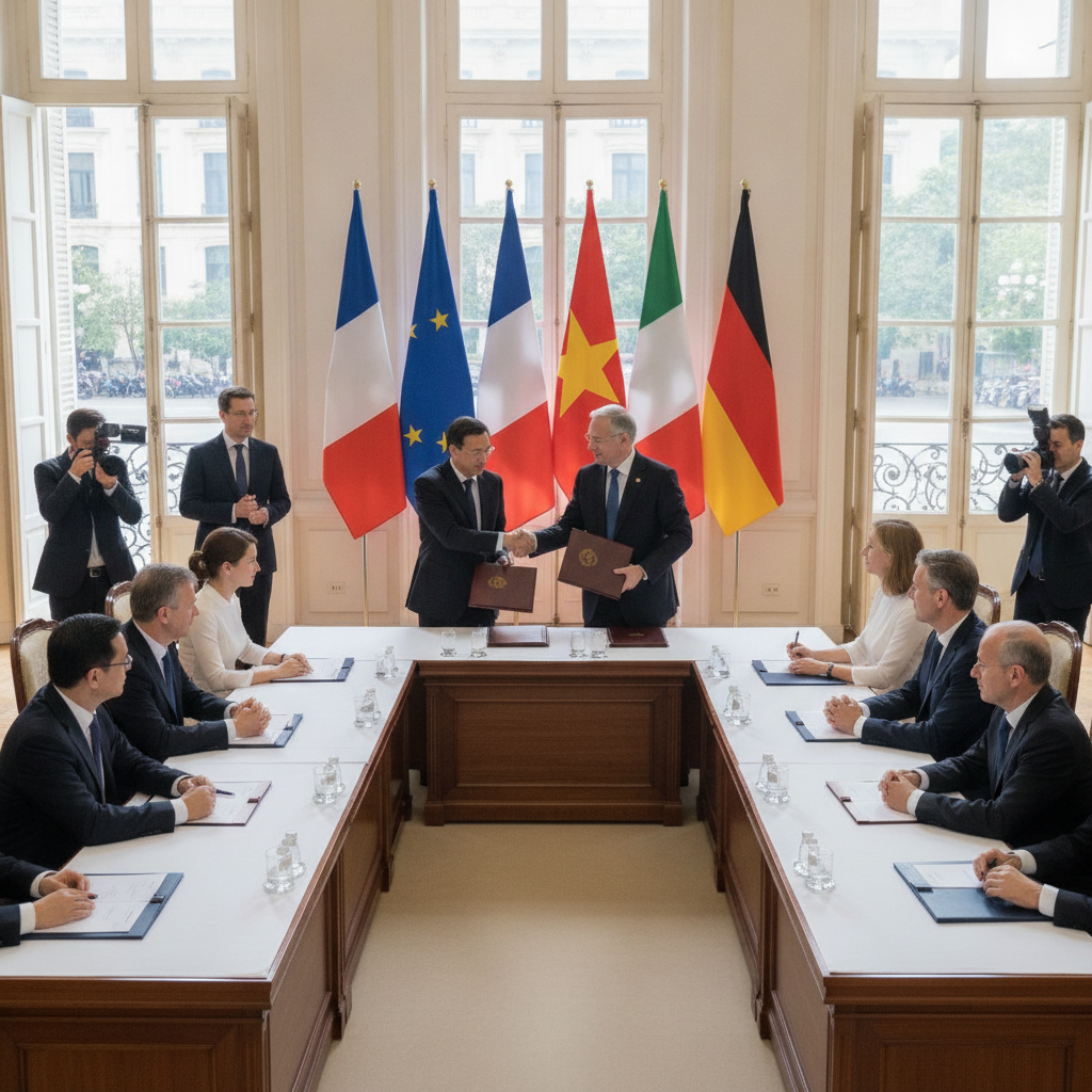 Norway, Switzerland, Iceland and Liechtenstein sign free trade agreement with Vietnam yesterday: immediate elimination of duties on Vietnamese products and zero tariffs on Norwegian salmon